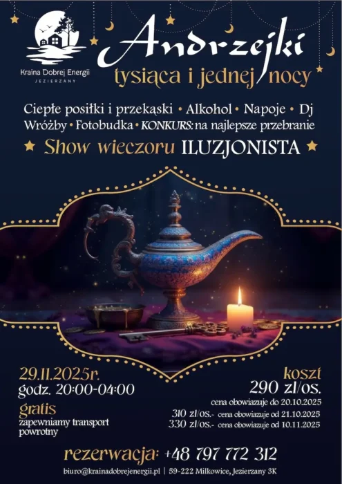 Andrzejki Legnica 2025 - tysiące i jednej nocy