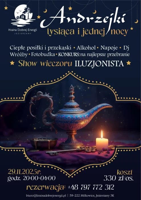 Andrzejki Legnica 2025 - tysiące i jednej nocy